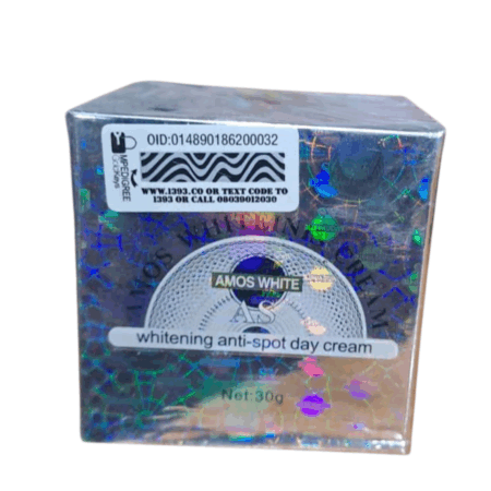 AMOS WHITE WHITENING ANTI SPOT DAY FACE CREAM Super Effective 30g