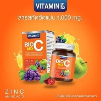 BIO C MIX VITAMIN C 1000mg ALFA + ZINC WHITENING SUPPLEMENT 30 capsule