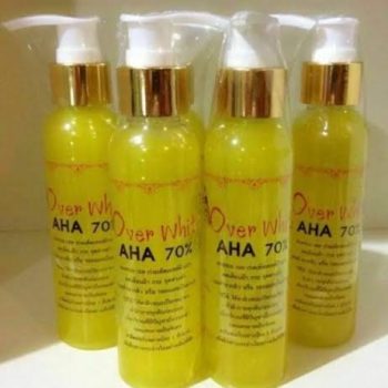 OVER WHITE AHA 70%  SERUM SUPER WHITE BODY SERUM 250ml