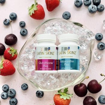 SATIN SKINZ GLUTATHIONE PLUS 60 TABLETS ASTAXANTHIN PLUS 60 TABLETS SUPPLEMENT 260g