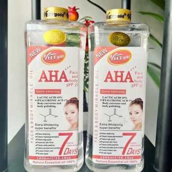VEETGOLD AHA FACE & BODY WHITENING OIL 1 LITER