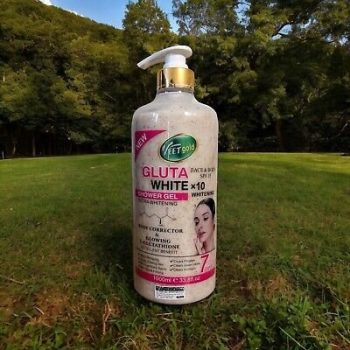 VEETGOLD GLUTA WHITE 10 × WHITENING SHOWER GEL 1000ml