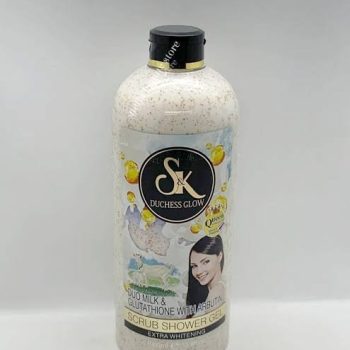 DUCHESS GLOW DUO MILK & GLUTATHIONE WITH ARBUTIN SCRUB SHOWER GEL EXTRA WHITENING 1000ml