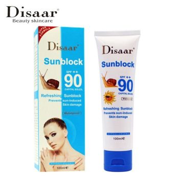 DISAAR SUNBLOCK CREAM SPF++ 90 REFRESHING SUNBLOCK PREVENTS SUN-INDUCED SKIN DAMAGE WATER PROOF 150ml