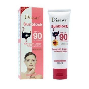 DISAAR SUNBLOCK CREAM SPF+ 90 SUNSCREEN cream REFRESHING SUNBLOCK WATER PROOF 150ml