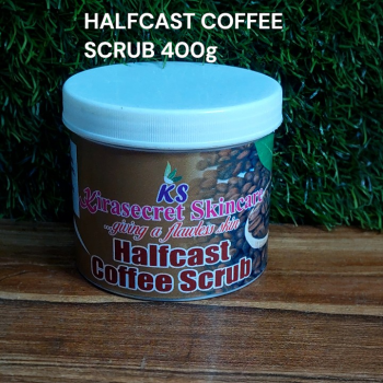 HALFCAST COFFEE SCRUB to fade white dot,Stretchmark ,Bleached Skin, 400g