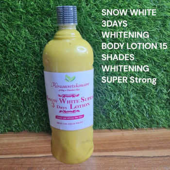 SNOW WHITE 3days WHITENING BODY LOTION VERY STRONG WHITENING 15 SHADE it Whiten the skin Very Fast and Flawless 1LITER