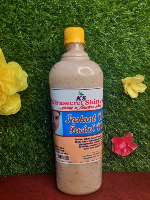 INSTANT WHITE FACIAL WASH  FAST WHITENING 15SHADE 1Litre To Whiten and Clear Darkspot out of your Face