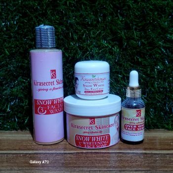 SNOW WHITE 3DAYS WHITENING FACE FULL SET 15SHADE VERY STRONG WHITENING 550g To clear Bkemishes,darkspot and Whiten the face