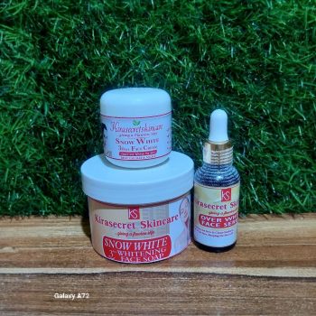 SNOW WHITE 3DAYS WHITENING FACE Medium SET 15SHADE VERY STRONG WHITENING 400g TO clear Blemishes,darkspot and Whiten the face