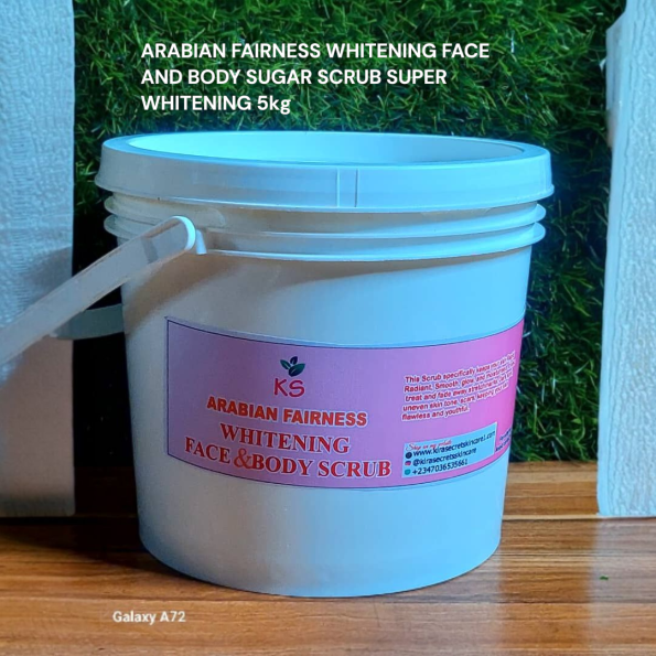 ARABIAN FAIRNESS WHITENING FACE AND BODY SUGAR SCRUB SUPER WHITENING 15SHADE 5kg