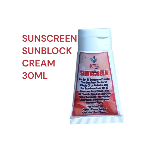 SUNBLOCK SUNSCREEN AND MOISTURIZING Day FACE & BODY CREAM 30ML SPF 90+  to Protect your skin For sunburn and Redness