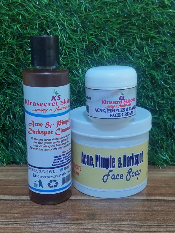 ACNE PIMPLE AND DARKSPOT REMOVER FACE BIG SET
900 gram it Clears the face very Fast