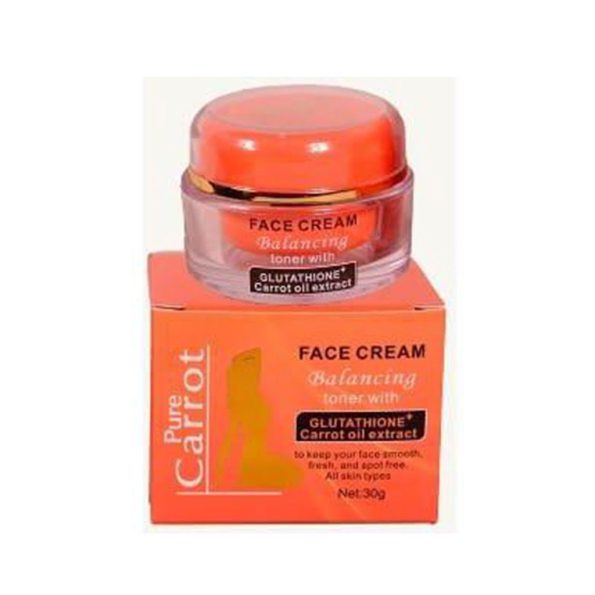 PURE CARROT FACE CREAM BALACING TONER with GLUTATHIONE CARROT OIL EXTRACT 30G