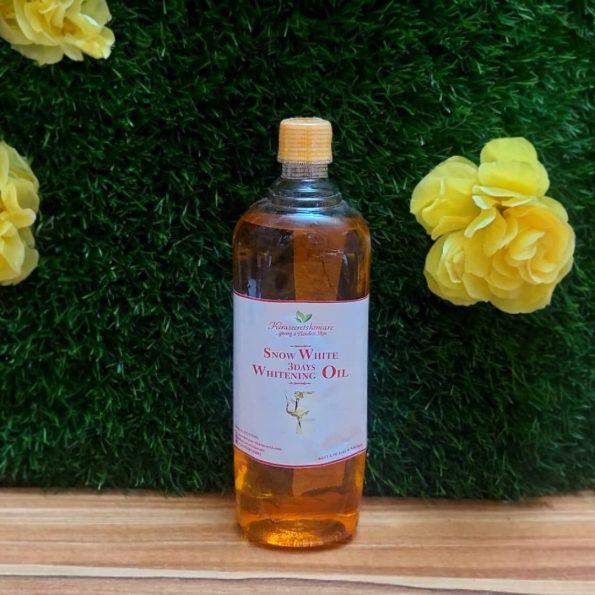 SNOW WHITE 3DAYS WHITENING BODY OIL 15SHADES VERY STRONG WHITENING,It whiten and clear darkspot out of the Skin 1LITER