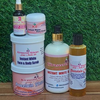 INSTANT WHITE 15 SHADES VERY STRONG WHITENING FULL SET 2.1KG This set Whiten the Skin very Fast and Clean