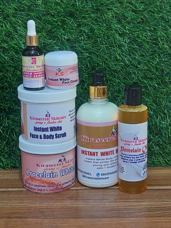 INSTANT WHITE 15 SHADES VERY STRONG WHITENING FULL SET 2.1KG This set Whiten the Skin very Fast and Clean