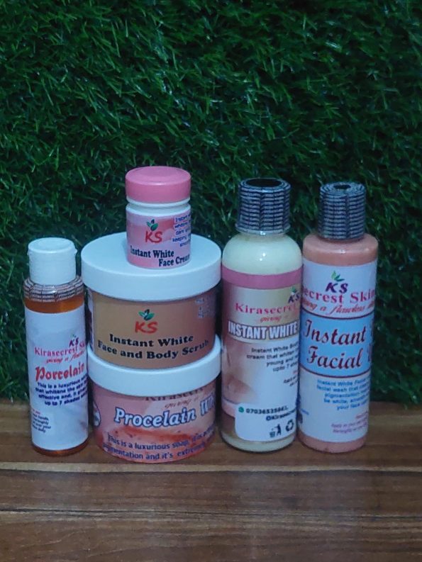 INSTANT WHITE 15 SHADES VERY STRONG WHITENING SET 1.6KG This set Whiten the Skin very Fast and Clean