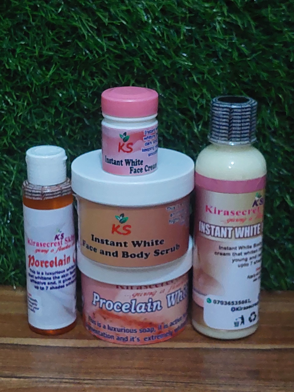 INSTANT WHITE 15 SHADES VERY STRONG WHITENING SET 1.4KG This set Whiten the Skin very Fast