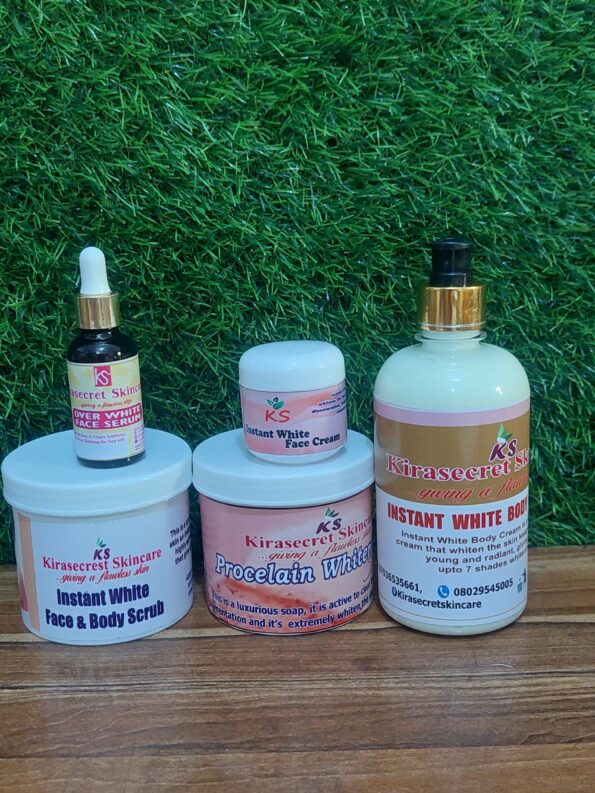 INSTANT WHITE 15 SHADES VERY STRONG WHITENING BIG SET 1.9KG This set Whiten the Skin very Fast and Clean