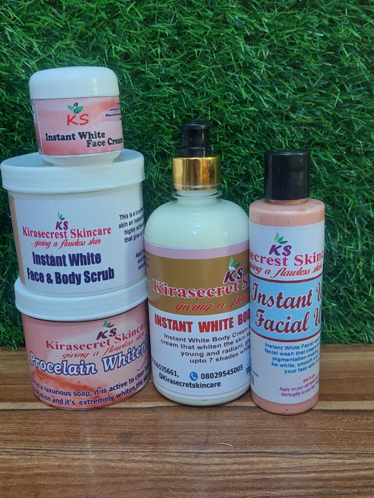 INSTANT WHITE 15 SHADES VERY STRONG WHITENING BIG SET 2KG This set Whiten the Skin very Fast and Clean