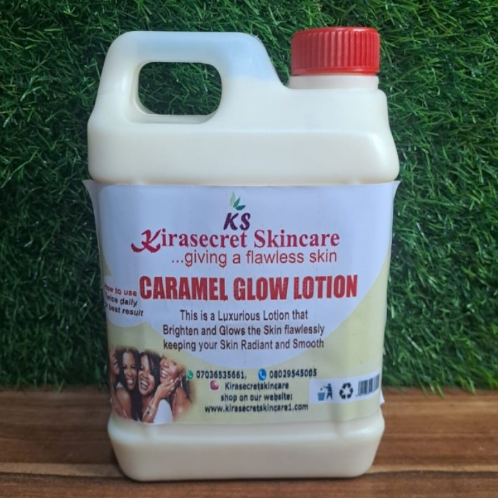 CARAMEL GLOW BODY BRIGHTENING LOTION 2.5Liter Very NOURISHING, Glowing on the skin